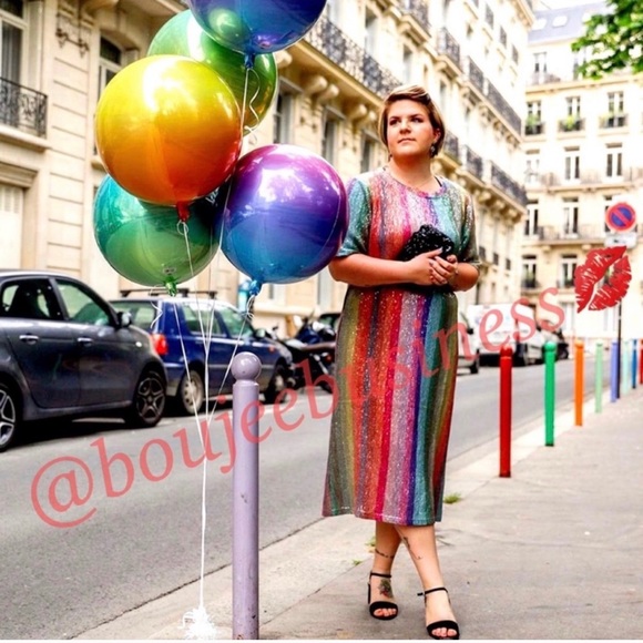 ZARA Rainbow Sequin Dress - Picture 8 of 8